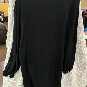 Long sleeve black dress, mini size large